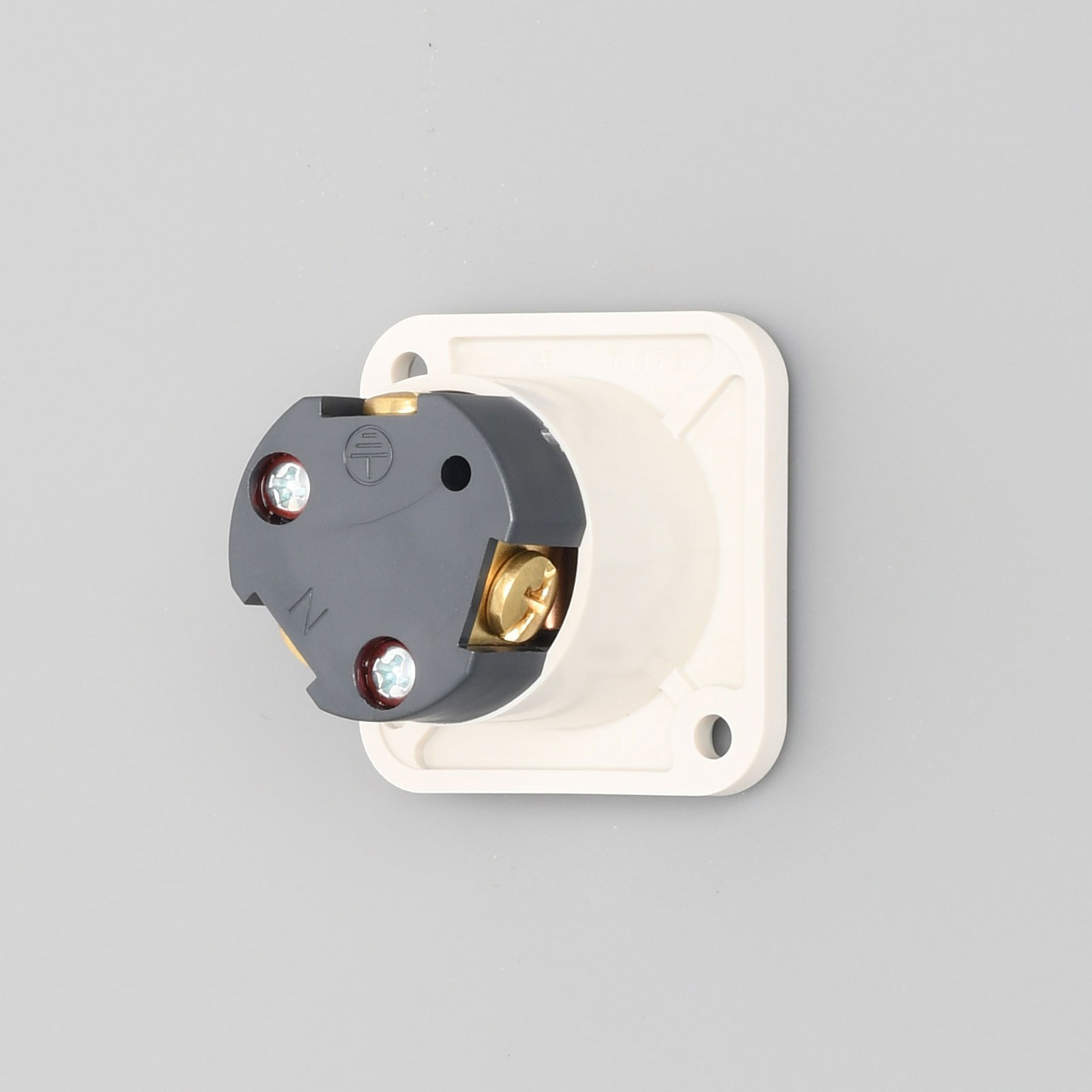 2Pole 3Wire Grounding 15A 125V (NEMA 515) Panel Mount Outlet 7117GIV AMERICAN DENKI