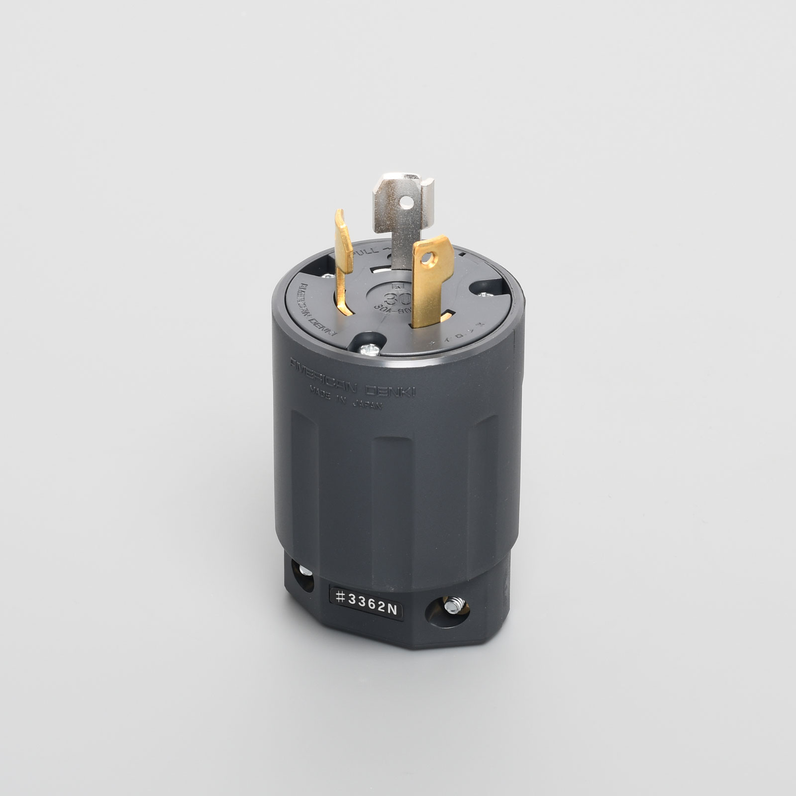 3362N 3-Pole 3-Wire 30A 600V Plug (Nylon Housing) | AMERICAN DENKI