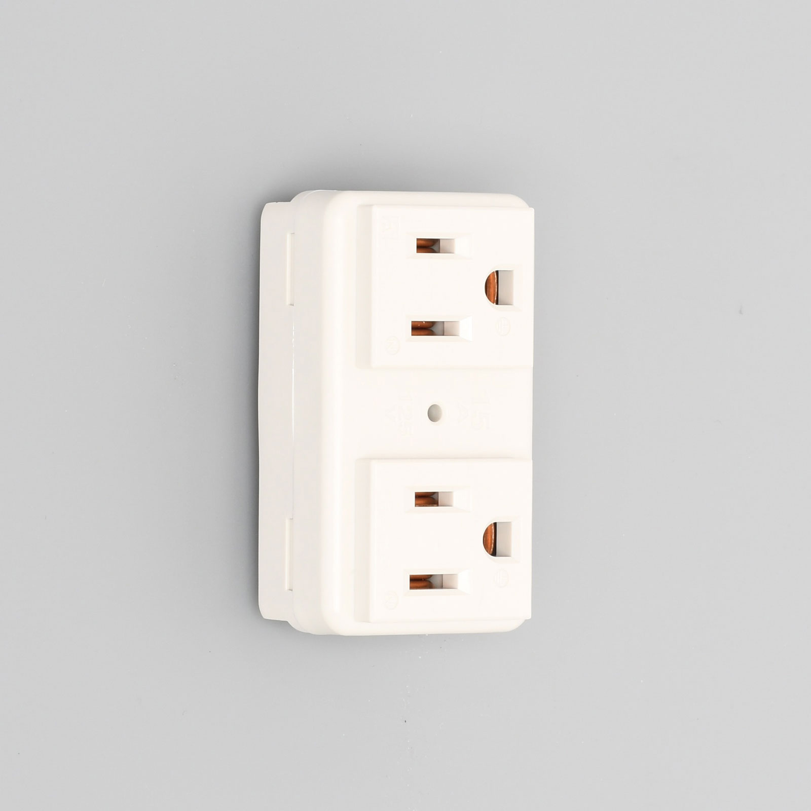 2Pole 3Wire Grounding 15A 125V (NEMA 515) Panel Mount Duplex Outlet 7117GHD AMERICAN DENKI