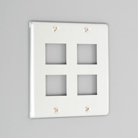 Wall Plate for Horizontal Duplex Receptacle [Aluminum]