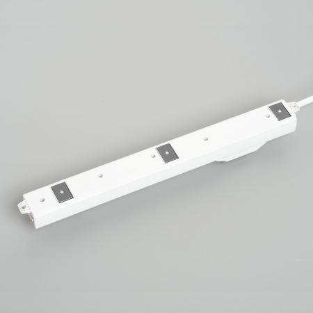 Power Strip, 6 Clamp Locking Outlet with 3m Cord and Straight Blade Plug, Overcurrent Circuit Breaker