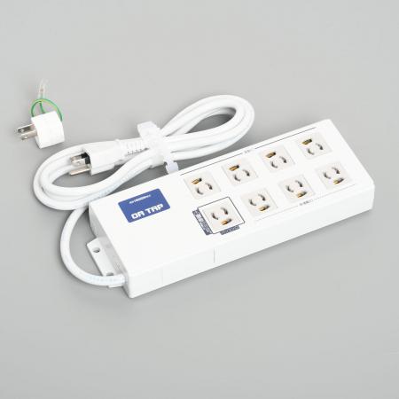 Power Strip, 8 Clamp Locking Outlet with 2m Cord and Straight Blade Plug, PC Interlocking