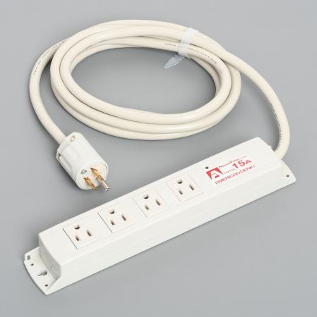 Multiuse Power Strip, 4 Straight Blade Outlet with 3m Cord and Straight Blade Plug, Noise Filter