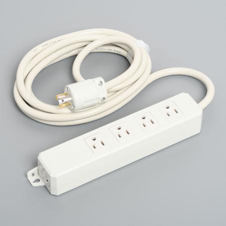 Jointing Power Strip, 4 Straight blade Outlet with 0.1m Cord and Straight blade Plug