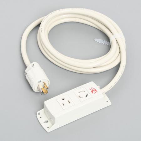 Multiuse Power Strip, 2 Combination Outlet with 3m Cord and Twist Locking Plug