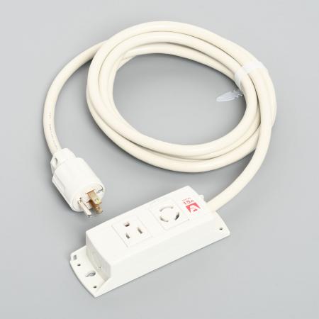 Multiuse Power Strip, 2 Combination Outlet with 3m Cord and Straight Blade Plug