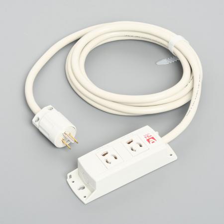 Multiuse Power Strip, 2 Clamp Locking Outlet with 5m Cord and Straight Blade Plug