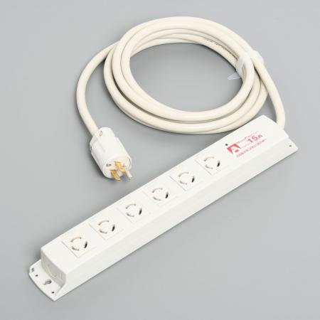 Multiuse Power Strip, 6 Twist Locking Outlet with 3m Cord and Straight Blade Plug, Noise Filter