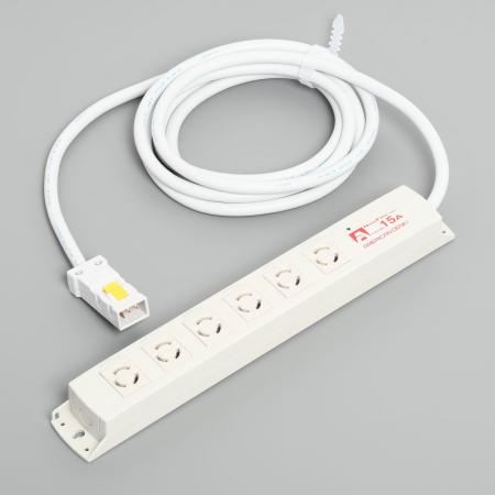 Multiuse Power Strip, 6 Twist Locking Outlet with 3m Cord and Harness Plug, Noise Filter