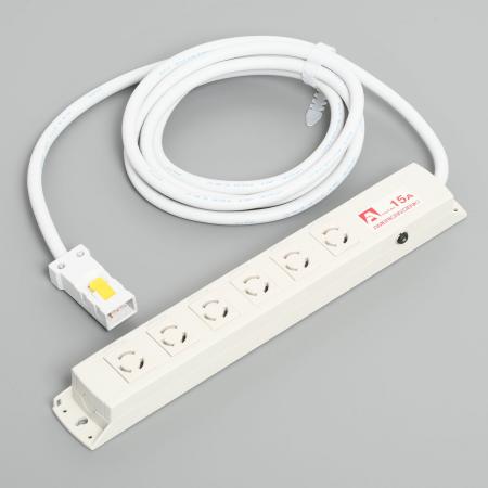 Multiuse Power Strip, 6 Twist Locking Outlet with 3m Cord and Harness Plug, Circuit Protector