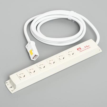 Multiuse Power Strip, 6 Twist Locking Outlet with 5m Cord and Harness Plug