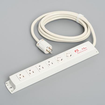 Multiuse Power Strip, 6 Combination Outlet with 3m Cord and Straight Blade Plug
