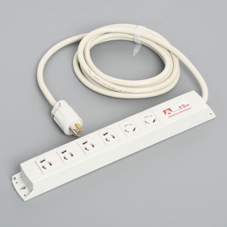 Multiuse Power Strip, 6 Combination Outlet with 3m Cord and Straight Blade Plug