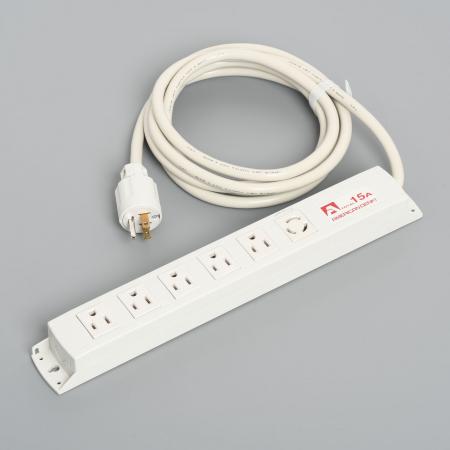 Multiuse Power Strip, 6 Combination Outlet with 3m Cord and Straight Blade Plug