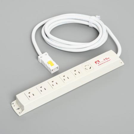 Multiuse Power Strip, 6 Combination Outlet with 3m Cord and Harness Plug
