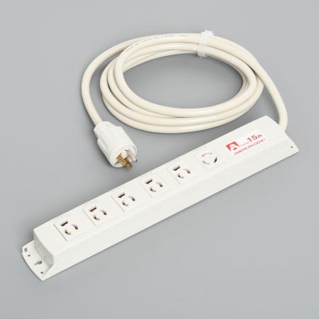 Multiuse Power Strip, 6 Combination Outlet with 3m Cord and Straight Blade Plug