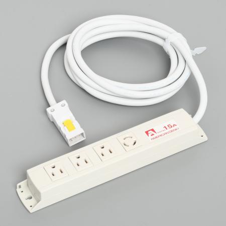Multiuse Power Strip, 4 Combination Outlet with 3m Cord and Harness Plug