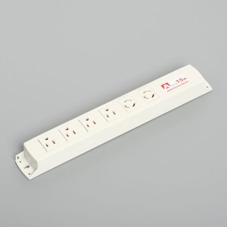 Multiuse Power Strip, 6 Combinaton Outlet